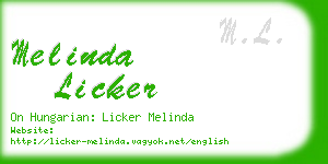melinda licker business card